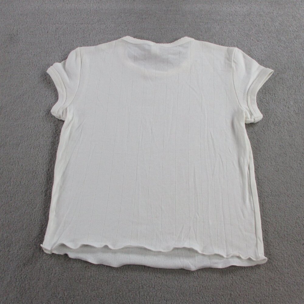 SKIMS Drop Needle Baby Tee Womens XS Marble T Shirt Pointelle Short Sleeve NEW - Picture 2 of 7